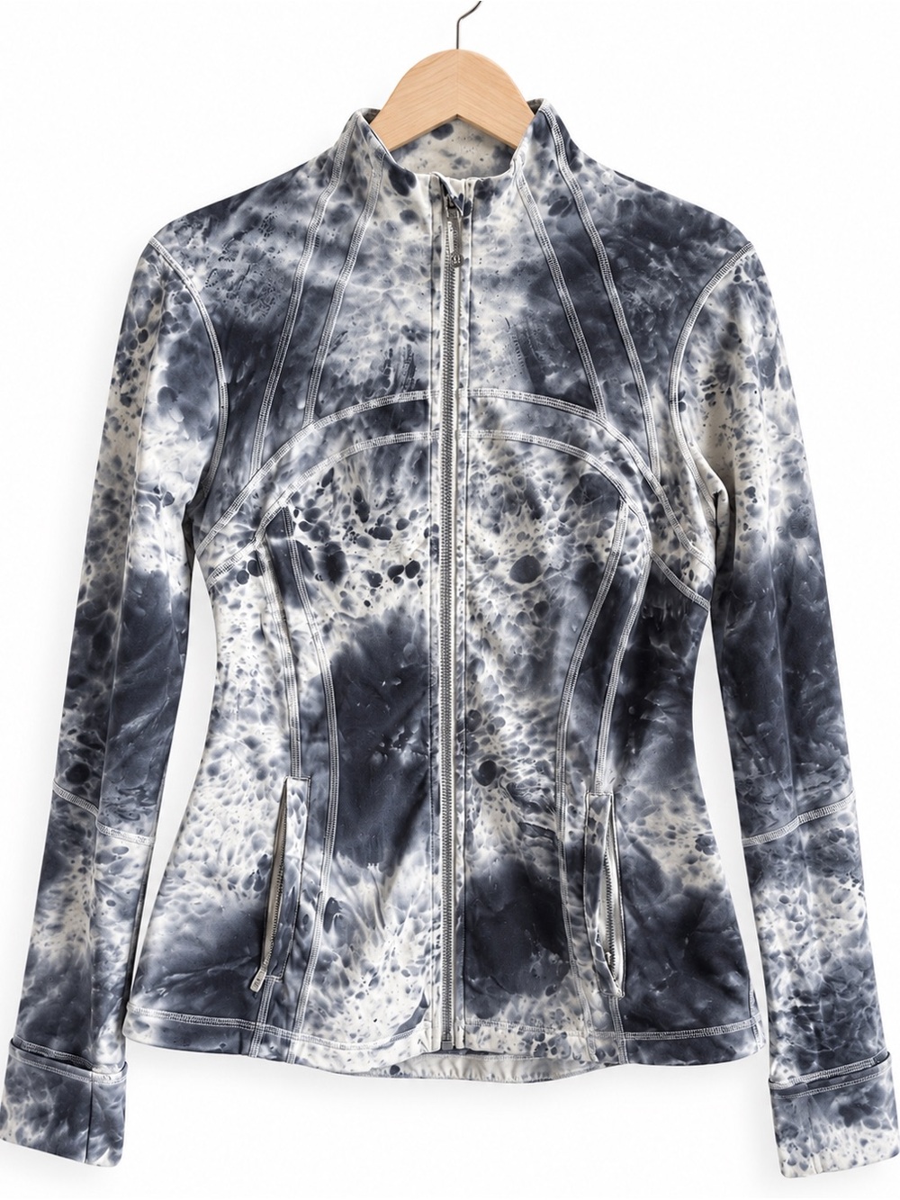 Lululemon Define Jacket Grey White Marble Print Size 8